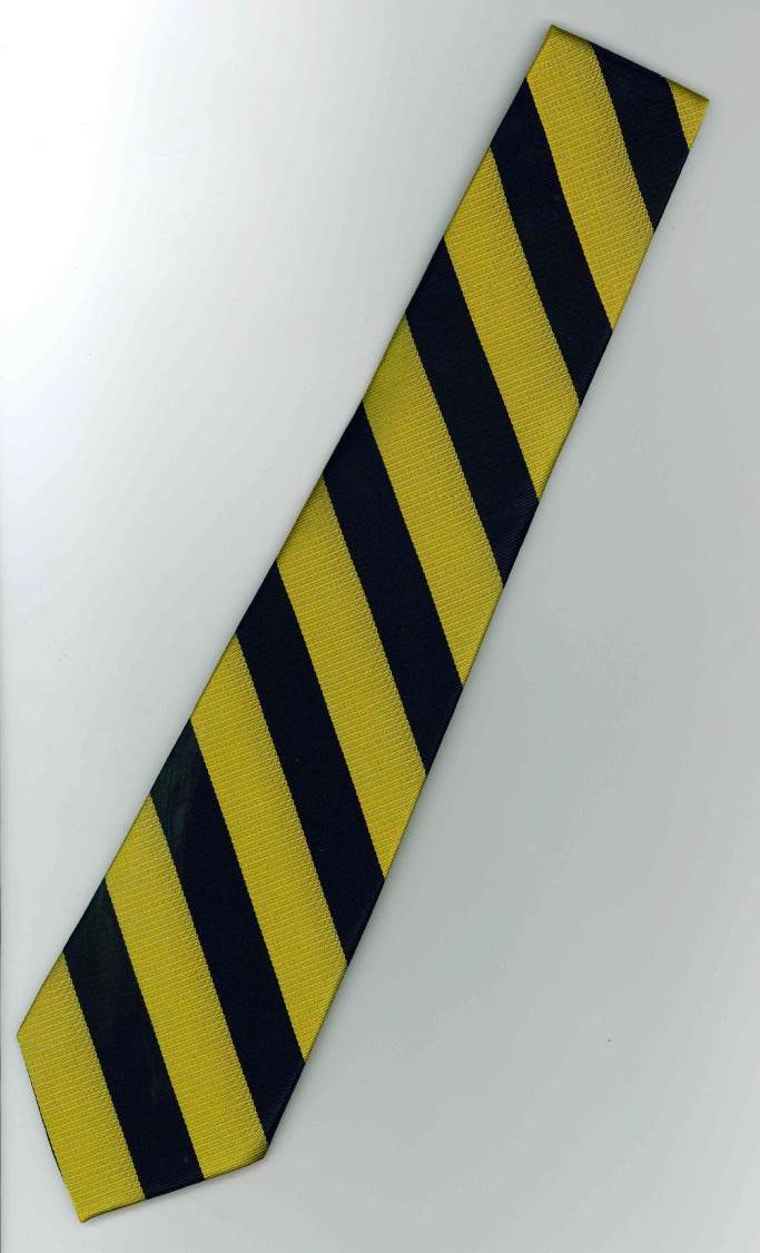 Neck Tie - Regular - Navy & Gold Stripes