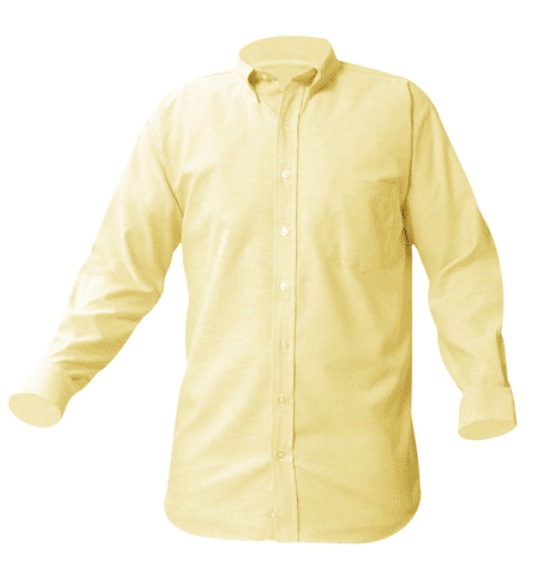 Boys Oxford Dress Shirt - Long Sleeve - Yellow