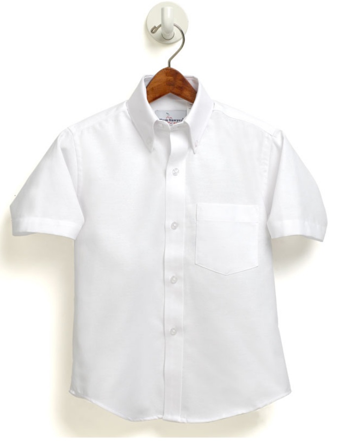 Boys Oxford Dress Shirt - Short Sleeve - White