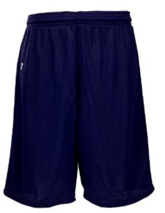 Russell Athletic Mesh Shorts - 7"- 9" Inseam - Navy Blue