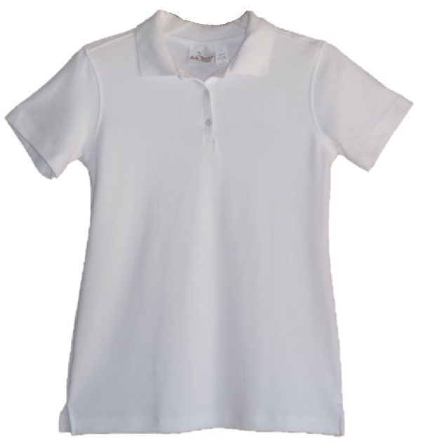Girls Fitted Interlock Knit Polo Shirt - Short Sleeve