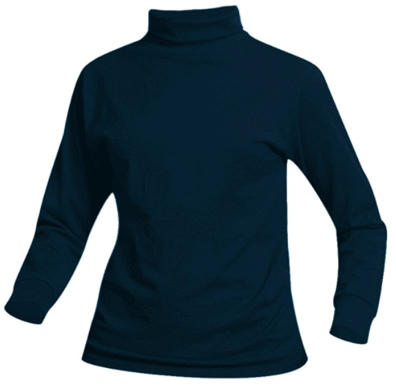 Unisex Knit Turtleneck - Navy Blue