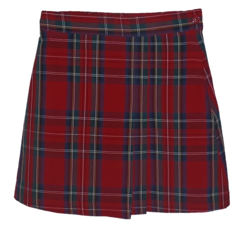 #1579 Skort with 2 Pleats - Front & Back - Plaid #68