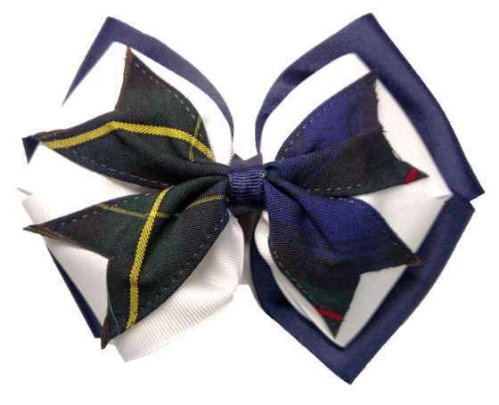 Hair Bow - Extra Large - Plaid #55