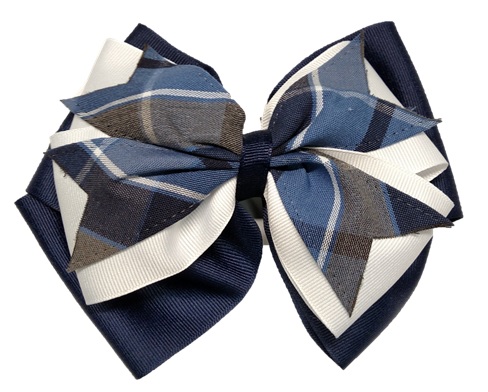 Hair Bow - Extra Large - Plaid #59