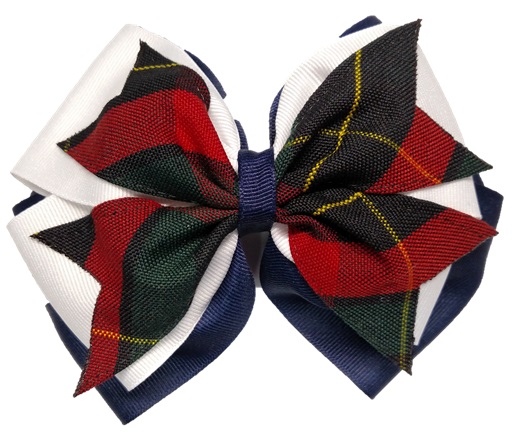 Hair Bow - Extra Large - Plaid #66