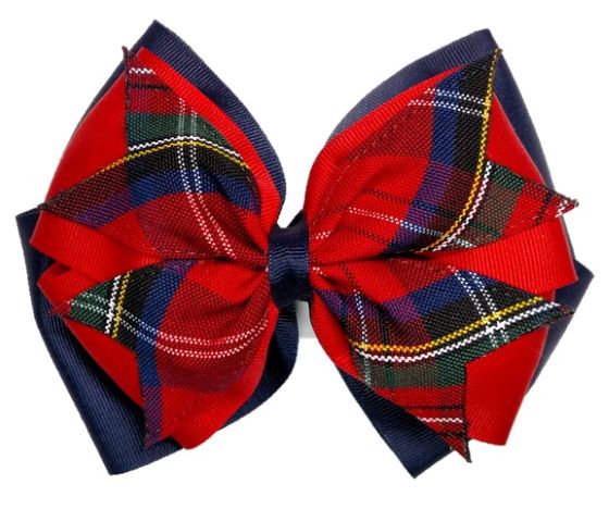 Hair Bow - Extra Large - Plaid #68