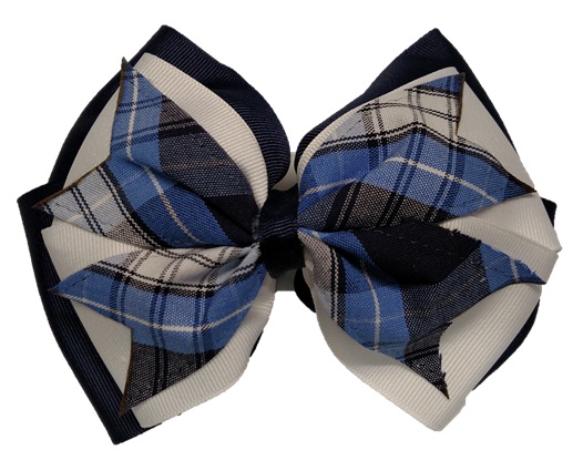 Hair Bow - Extra Large - Plaid #76