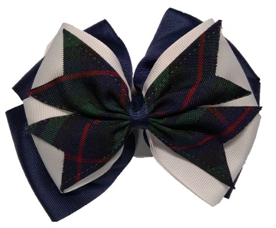 Hair Bow - Extra Large - Plaid #98