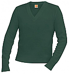 Unisex V-Neck Pullover Sweater - Hunter Green