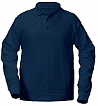 St. Michael Catholic School - Prior Lake - Unisex Interlock Knit Polo Shirt with Banded Bottom - Long Sleeve