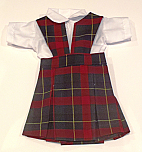 18 Inch Doll Jumper - Split Front with Peter Pan Blouse - Plaid #66