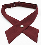 Girls Crossover Neck Tie - Burgundy