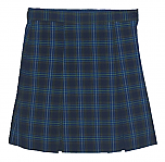 Traditional Waist Skirt - Kick Pleats - Polyester/Cotton - Plaid #27