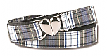 Plaid Belt with Heart Buckle