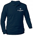 *St. Croix Catholic School - Unisex Interlock Knit Polo Shirt - Long Sleeve
