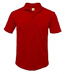 St. John the Baptist Vermillion - Unisex Performance Knit Polo Shirt - Moisture Wicking - 100% Polyester - Short Sleeve