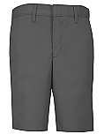 Boys Modern Fit Twill Shorts - Flat Front - #7897/7898 - Dark Grey