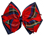 Hair Bow - Extra Large - Plaid #68