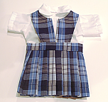 18 Inch Doll Jumper - Split Front with Peter Pan Blouse - Plaid #76