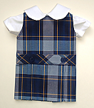 18 Inch Doll Jumper - Drop Waist with Peter Pan Blouse - Plaid #57