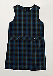 Drop Waist Jumper - Kick Pleats - Poly/Cotton - Plaid #27