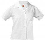 Girls Classic Collar Blouse - Short Sleeve - White