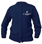 *St. Croix Catholic School - Girls Crewneck Cardigan Sweater