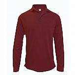 St. Hubert School - Unisex Performance Knit Polo Shirt - Moisture Wicking - 100% Polyester - Long Sleeve