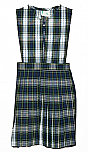 Split Front Jumper - Knife Pleats - Poly/Cotton - Plaid #80