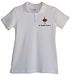 St. Hubert School - Girls Fitted Interlock Knit Polo Shirt - Short Sleeve