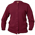 Eagle Ridge Academy - Girls Crewneck Cardigan Sweater