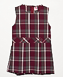 Drop Waist Jumper - Kick Pleats - Poly/Cotton - Plaid #54