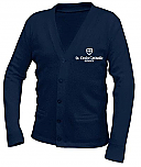 *St. Croix Catholic School - Unisex V-Neck Cardigan Sweater with Pockets
