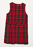 Drop Waist Jumper - Kick Pleats - 100% Polyester - Plaid #68