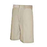 Boys Relaxed Fit Twill Shorts - Flat Front - #7099/7031 - Khaki