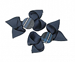 Button Bow Clips - 2 Pack