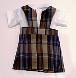 18 Inch Doll Jumper - Split Front with Peter Pan Blouse - Plaid #47