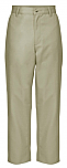 Boys Relaxed Fit Twill Pants - Flat Front - A+ #7021/7750 - Khaki